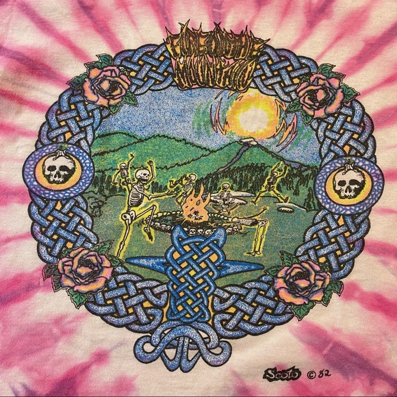 Super Rare Vintage 80's Grateful Dead Tie-Dye - Picture 2 of 10